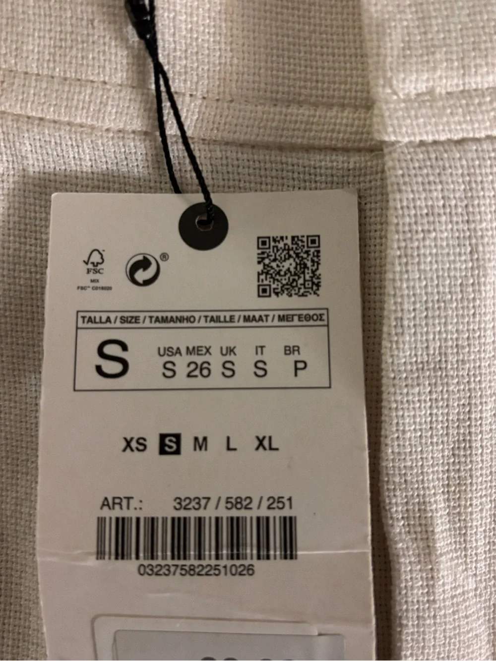NWT ZARA Wide Leg Pants Lace Trim Cotton Linen Small LIMITED EDITION Ivory